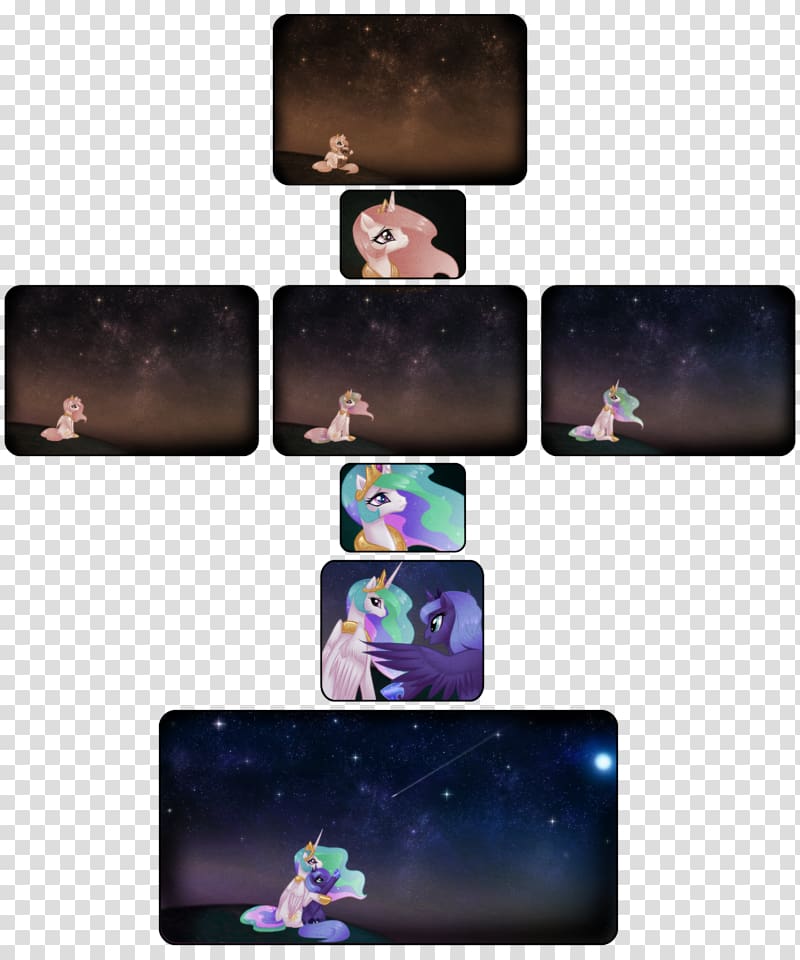 Rarity Pony Pinkie Pie Twilight Sparkle Rainbow Dash, starry sky transparent background PNG clipart