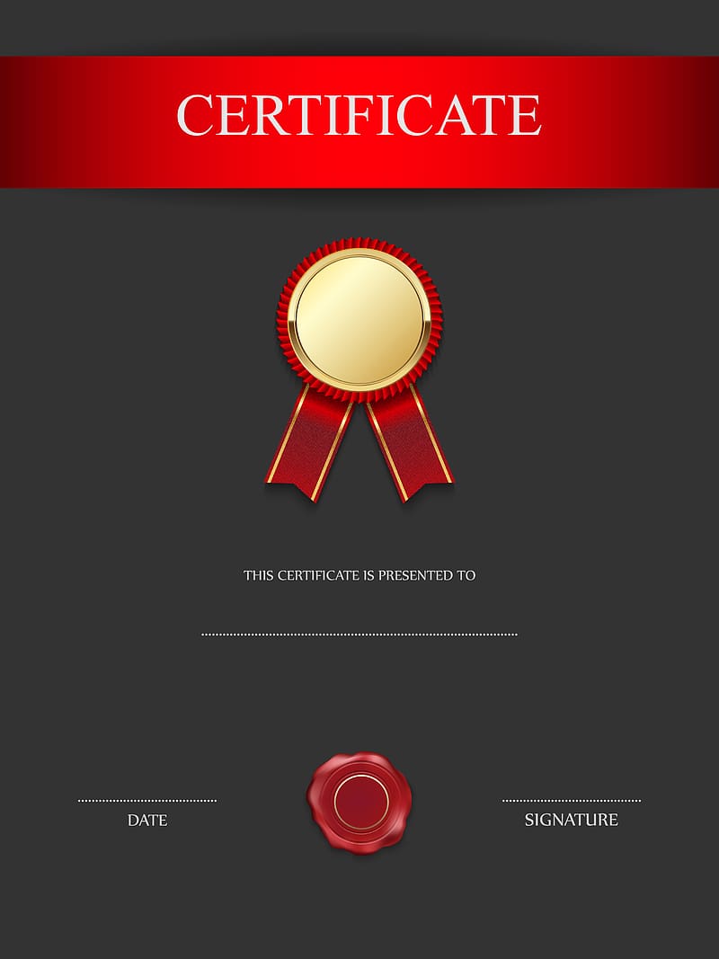 Certificate signature paper poster, Certification Academic certificate Public key certificate Diploma, Red and Black Certificate Template transparent background PNG clipart