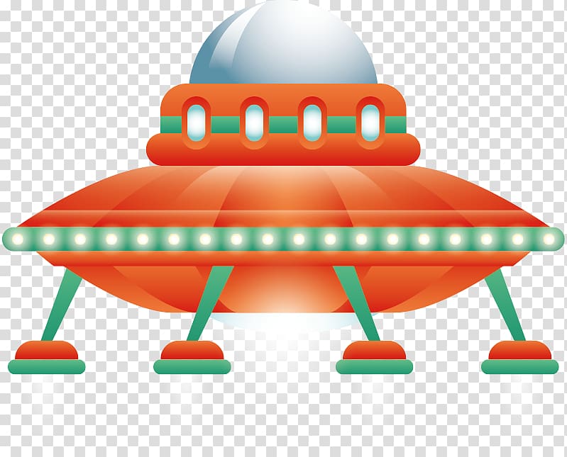 Flight Flying saucer Unidentified flying object Spacecraft, Red spaceship transparent background PNG clipart