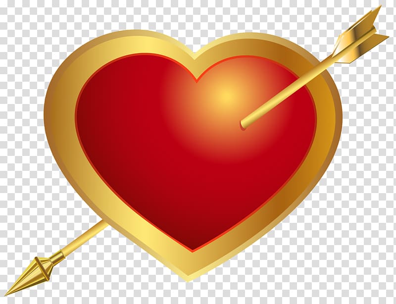Hearts and arrows , Heart with Arrow transparent background PNG clipart