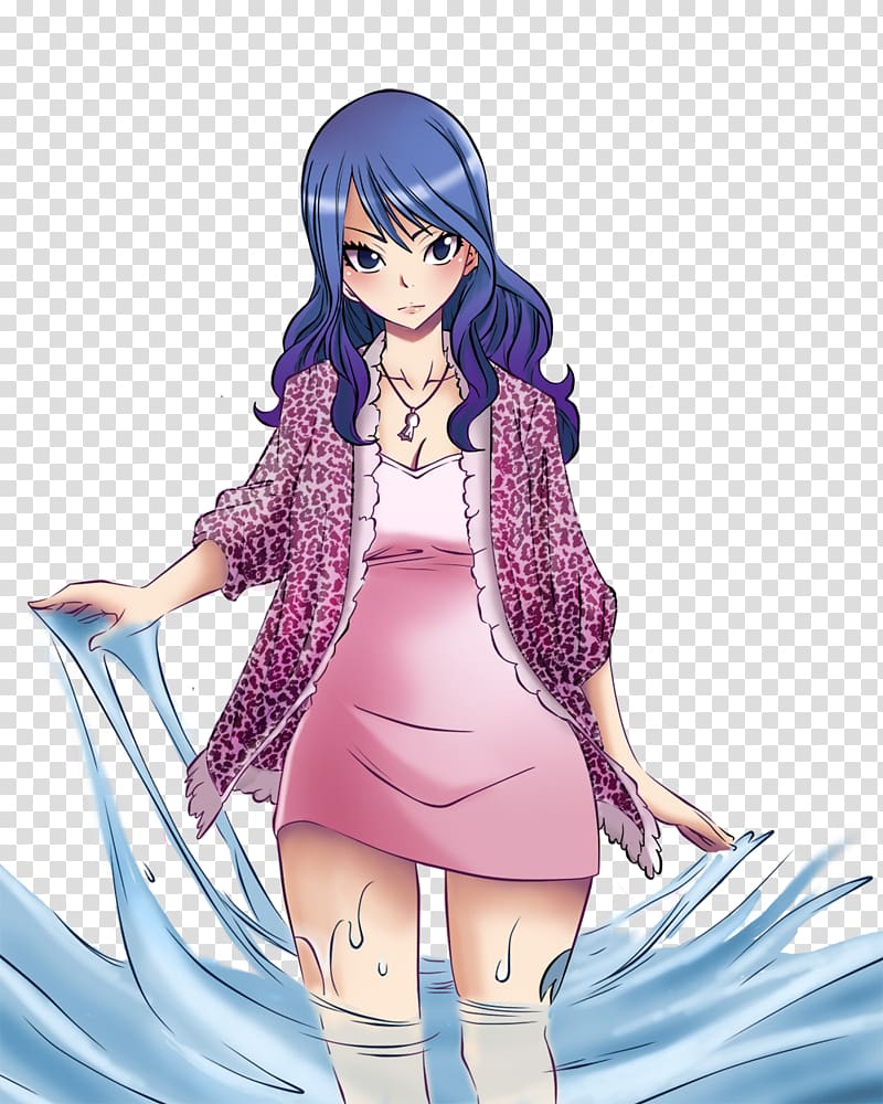 Juvia Lockser Erza Scarlet Natsu Dragneel Anime Fairy Tail, Anime transparent background PNG clipart