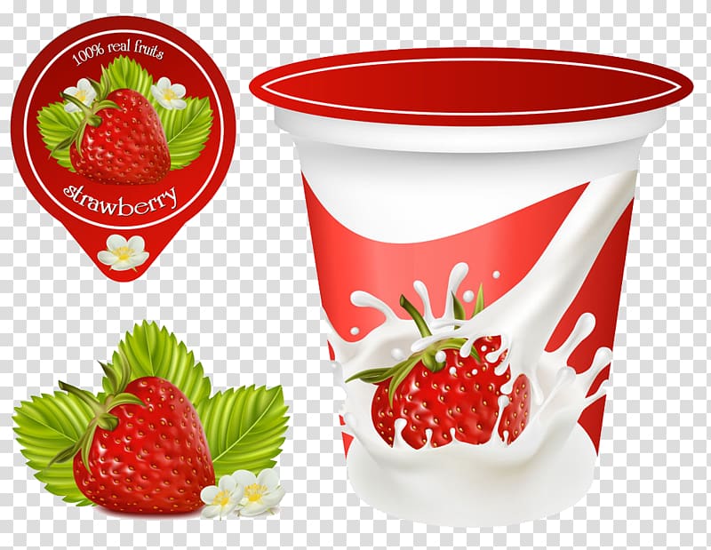 Juice Milk Yogurt Berry Cream, Cup yogurt transparent background PNG clipart