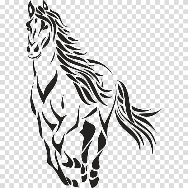 Tattoo Mustang Horse head mask, mustang transparent background PNG