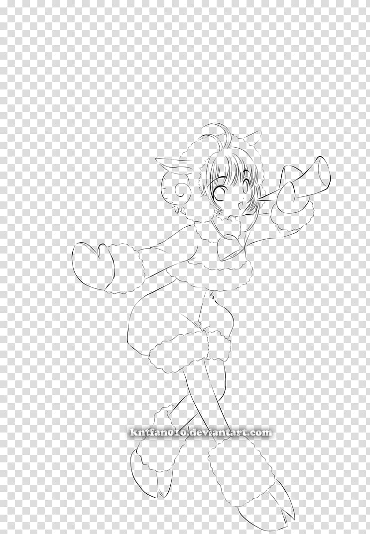 Finger Drawing Line art Sketch, baby Sheep transparent background PNG clipart