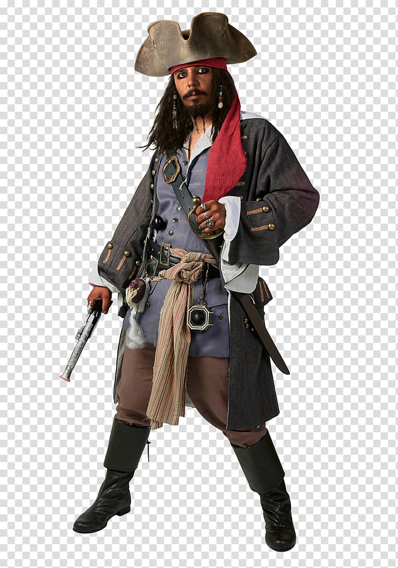 Jack Sparrow Costume Piracy Clothing Pirates of the Caribbean, pirates of the caribbean transparent background PNG clipart
