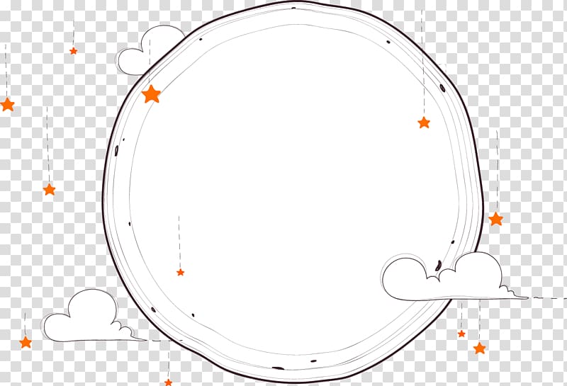 Black simple circle border texture transparent background PNG clipart