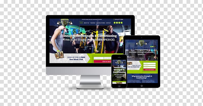 Strength and conditioning coach Responsive web design Innovative strength & conditioning,inc Physical fitness, web design transparent background PNG clipart