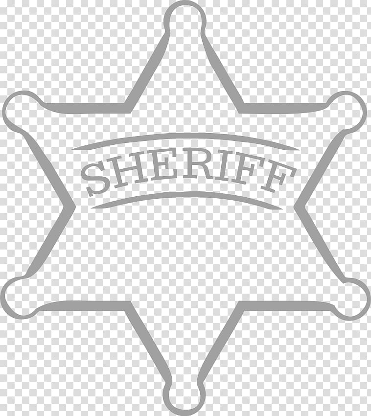 Badge Sheriff , wall decal transparent background PNG clipart