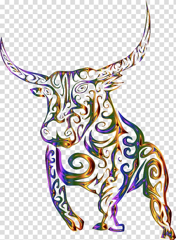 Tattoo Bull Cattle, bull transparent background PNG clipart