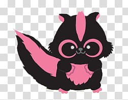 black and pink animal illustration, Sparkee transparent background PNG clipart