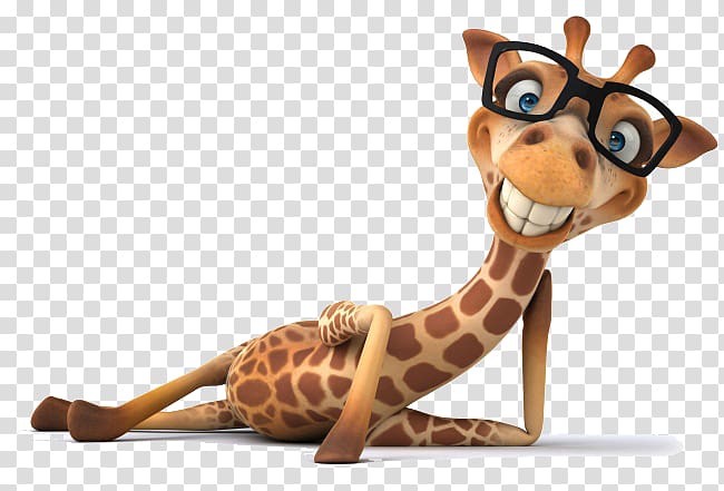 brown giraffe with eyeglasses illustration, Giraffe Cheetah , giraffe transparent background PNG clipart