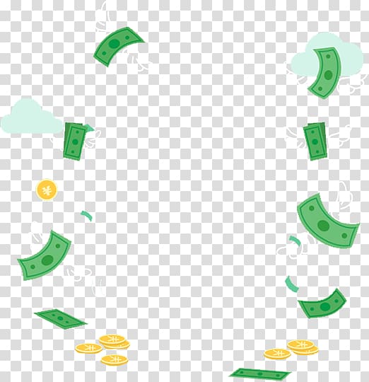 banknotes and coins , Cartoon Money Coin, money transparent background PNG clipart