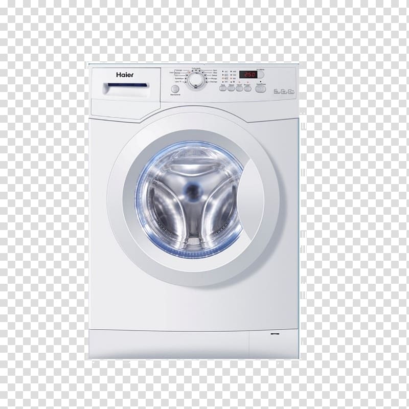 Washing Machines Haier HW100-1479N Home appliance Clothes dryer, Haier Washing Machine Material transparent background PNG clipart