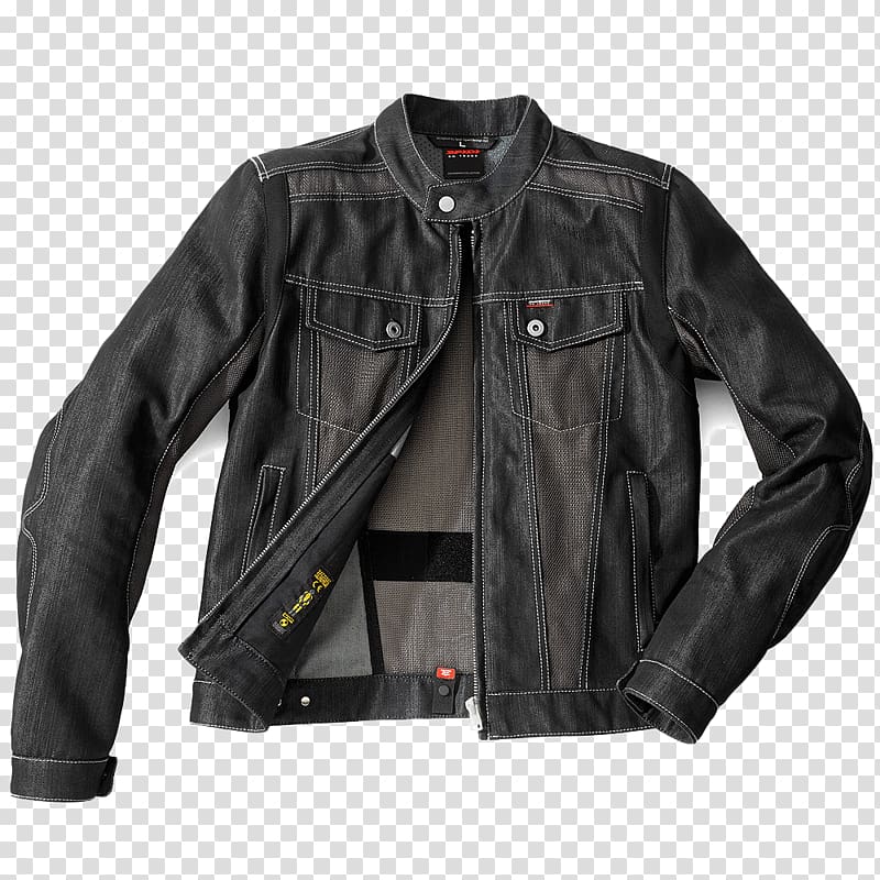 Leather jacket T-shirt Jeans Clothing, jacket transparent background PNG clipart