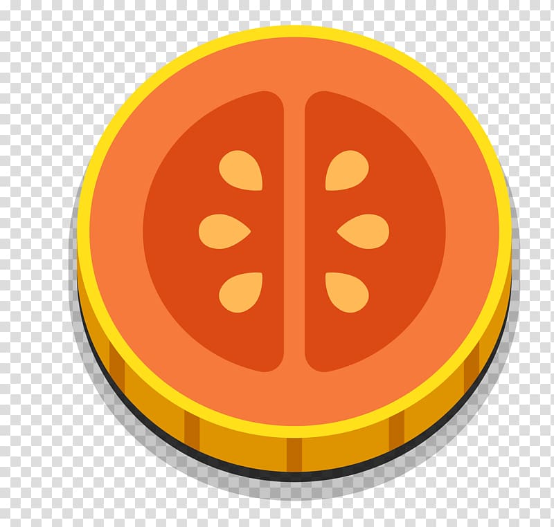 Cartoon Melon cross-section transparent background PNG clipart