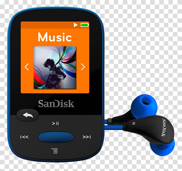 SanDisk Clip Sport SanDisk Clip Jam SanDisk Sansa Clip Zip MP3 player, earpods transparent background PNG clipart