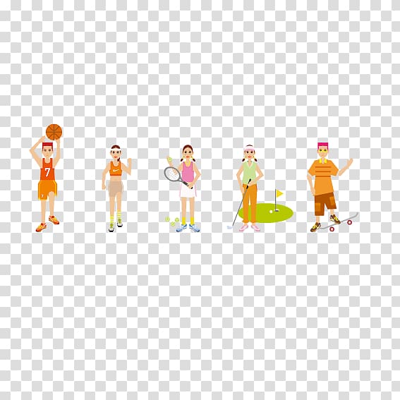 Sport Cartoon Illustration, Basketball skateboarders transparent background PNG clipart