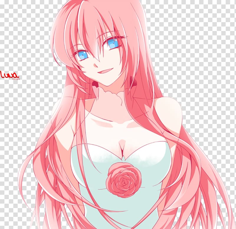 Megurine Luka Rendering Anime Vocaloid, Vocal House transparent background PNG clipart