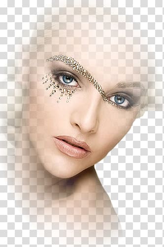 Eyelash extensions Glitter Eye Shadow Cosmetics Eyebrow, Face transparent background PNG clipart