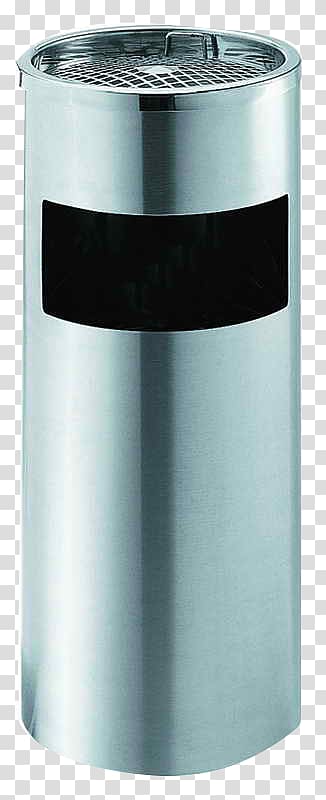 Waste container Stainless steel, Outdoor trash can transparent background PNG clipart