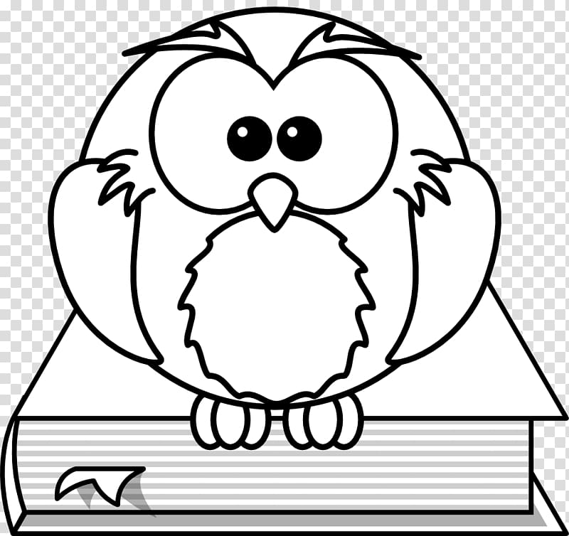 Black and white Free content Line art , Owls Cartoon transparent background PNG clipart