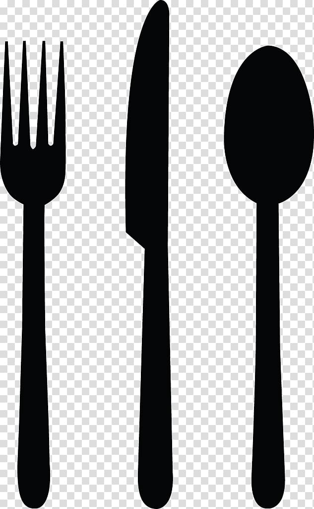 silhouette of cutlery set illustration, Knife Fork Spoon Cutlery, spoon and fork transparent background PNG clipart
