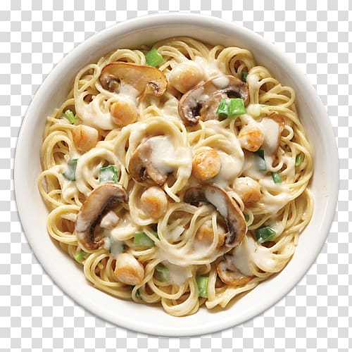 Spaghetti alle vongole Carbonara Chinese noodles Fettuccine Alfredo Clam sauce, Fettuccine Alfredo transparent background PNG clipart