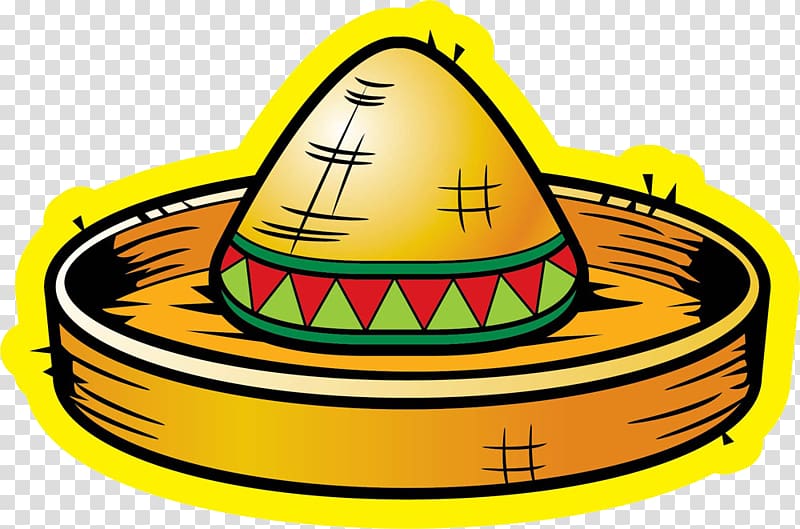 Sombrero Cartoon Illustration, Featured hat transparent background PNG clipart