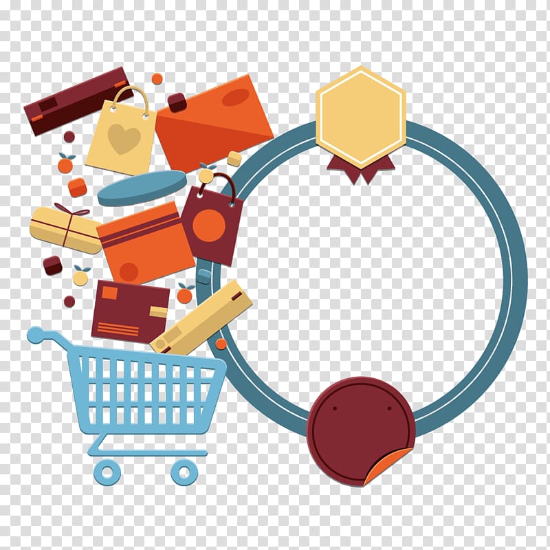 Online shopping Sales Flea market, Creative Shopping Cart transparent background PNG clipart