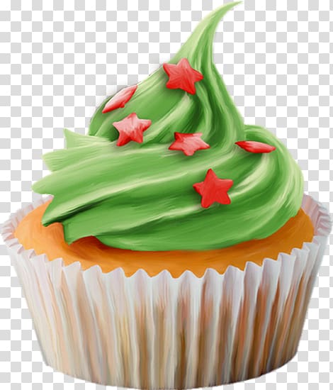 Cupcake Christmas Day American Muffins Cake decorating, christmas cupcakes transparent background PNG clipart