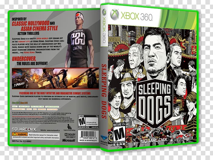 Xbox 360 S Sleeping Dogs Arcade game PC game, dog lying transparent background PNG clipart