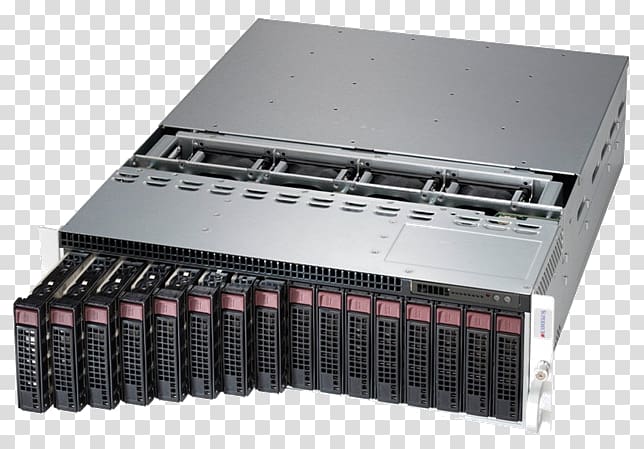 Computer Servers Super Micro Computer, Inc. Xeon Rack unit 19-inch rack, Nvidia Tesla Personal Supercomputer transparent background PNG clipart