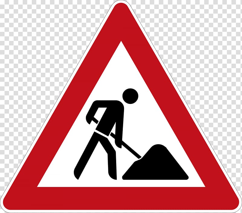 Road signs in Singapore Roadworks Traffic sign Warning sign, Traffic Signs transparent background PNG clipart