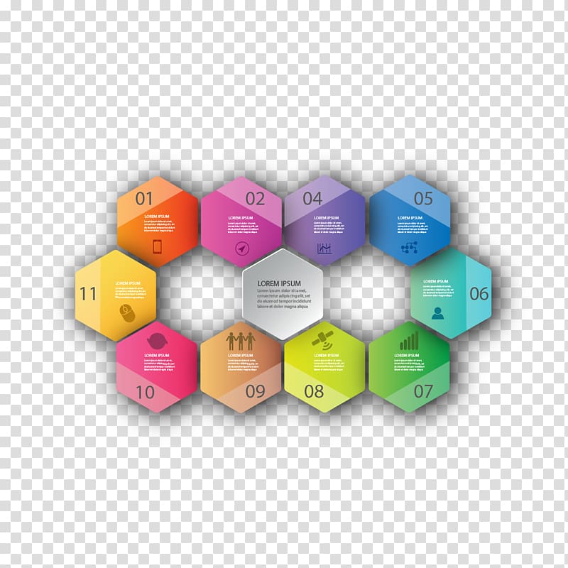 hexagon illustration, Infographic Information Icon, Infographic ppt transparent background PNG clipart
