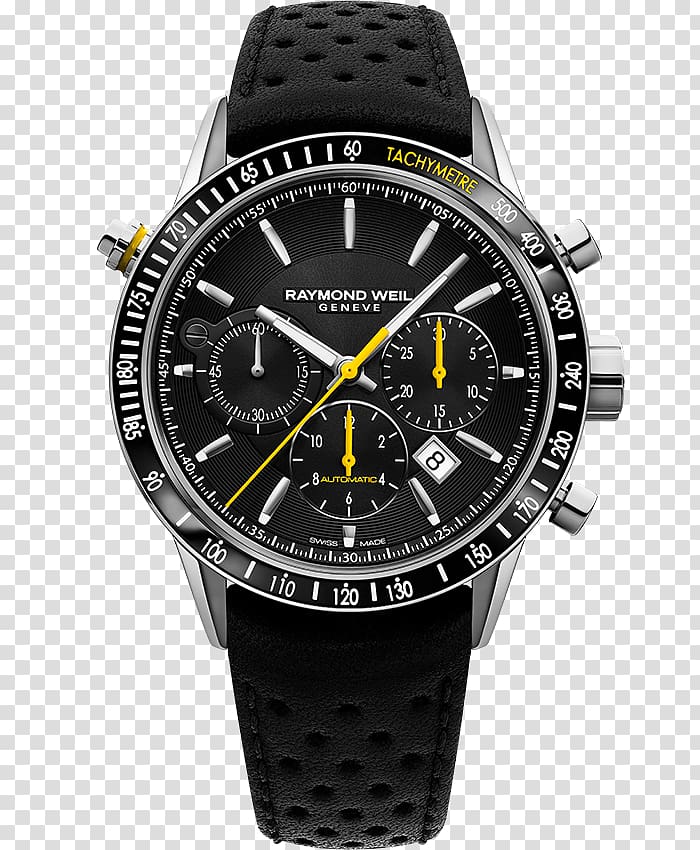 Raymond Weil Chronograph Automatic watch Freelancer, watch transparent background PNG clipart