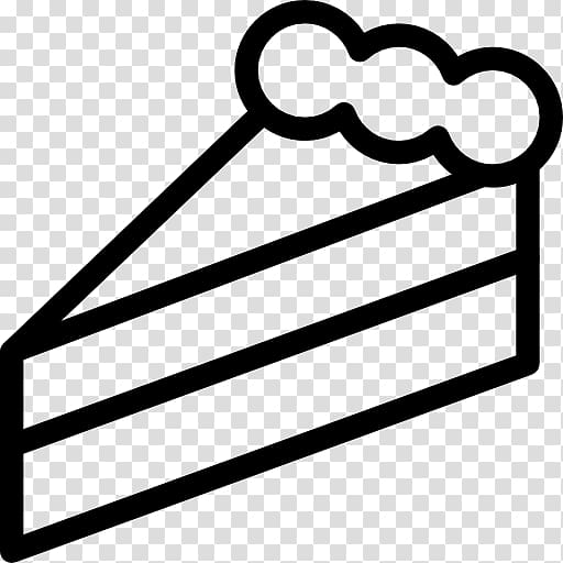 Slice of puff cake line and solid icon, Birthday cupcake concept, Cake slice  sign on white