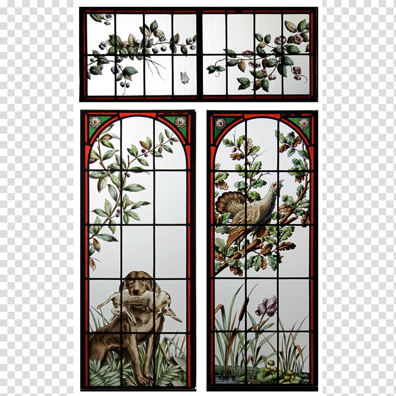 Stained glass Window Leadlight Art Nouveau, window transparent background PNG clipart