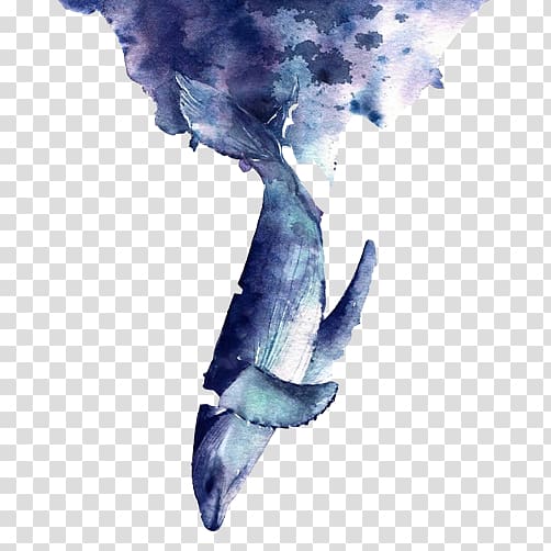 Blue whale Euclidean , Whale Inverted Creative Painting Creative transparent background PNG clipart