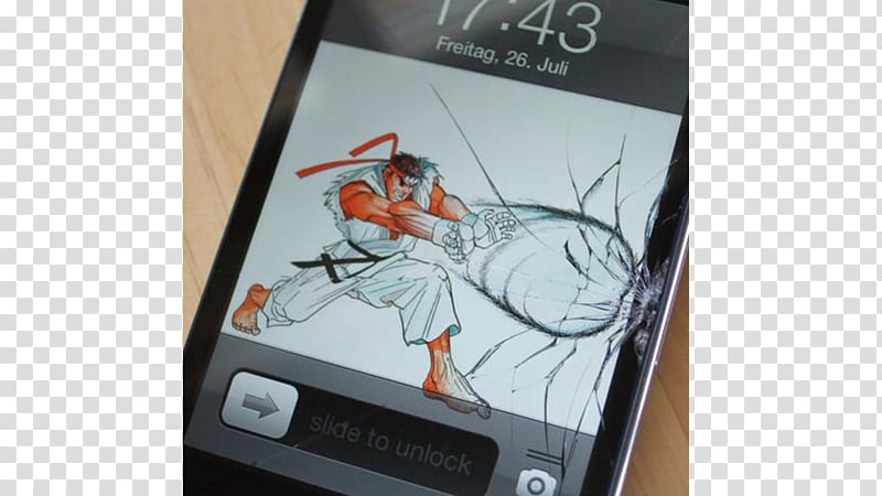 Yuno Gasai Smartphone iPhone Desktop Lock screen, broken screen phone transparent background PNG clipart