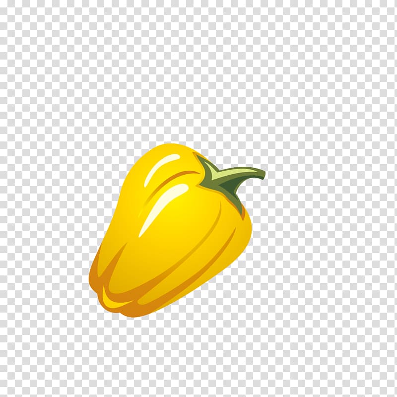 Fruit Bell pepper, Yellow persimmon pepper transparent background PNG clipart