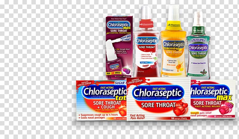 Pharyngitis Chloraseptic Over-the-counter drug Prestige Brands Throat lozenge, sore throat transparent background PNG clipart