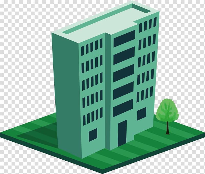 Building Cartoon Drawing, Tree building transparent background PNG clipart