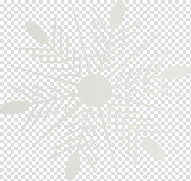 Black and white Grey, Cartoon gray snowflake transparent background PNG clipart