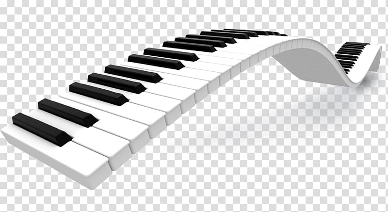 Musical keyboard Electronic keyboard Electric piano, Free piano pull creative wave transparent background PNG clipart