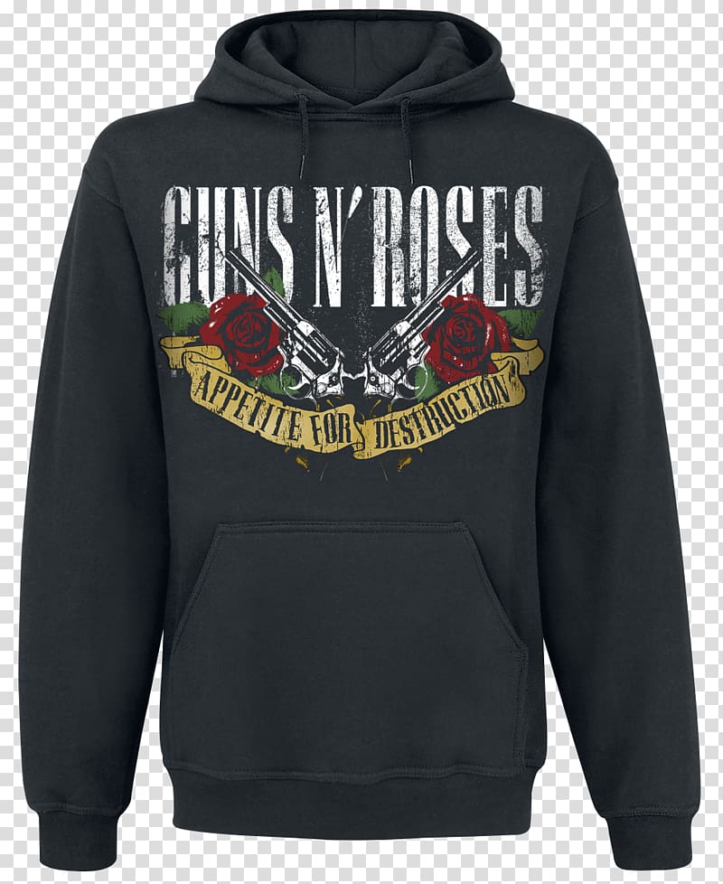 Hoodie Bluza Guns N\' Roses EMP Merchandising T-shirt, T-shirt transparent background PNG clipart