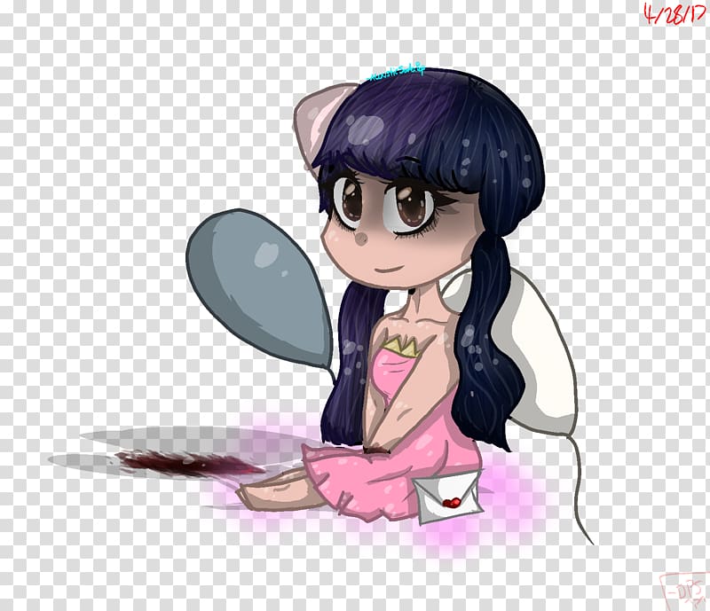 Black hair Cartoon Mammal Character, Pity Party transparent background PNG clipart