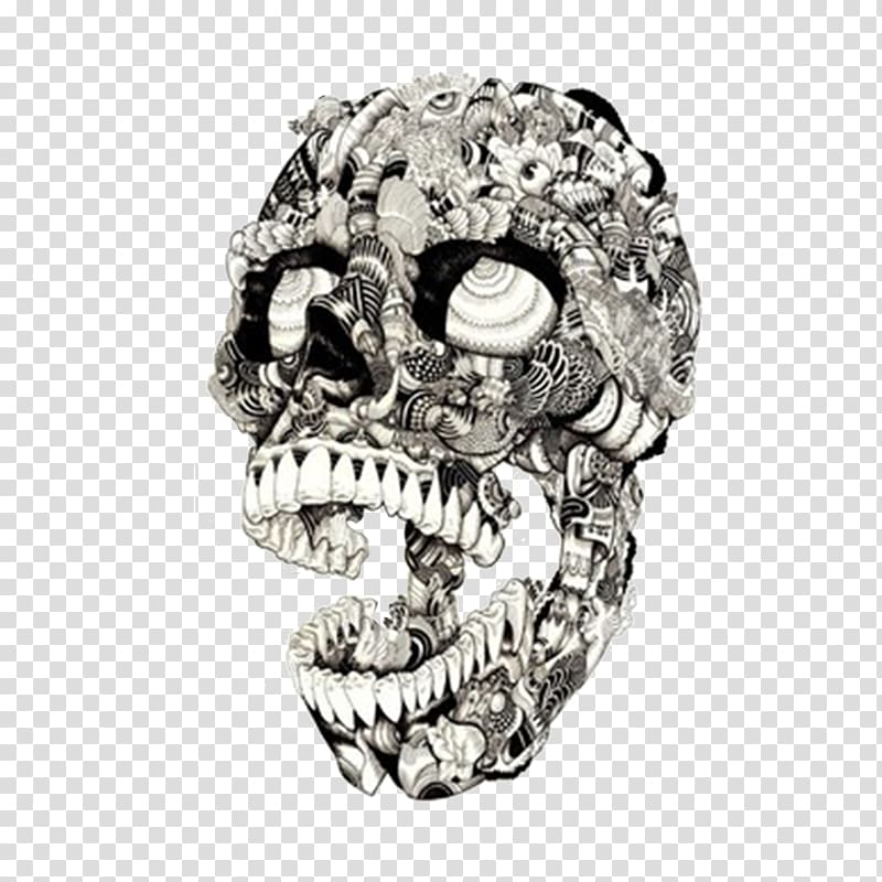 Swindon Visual arts Drawing Illustrator Illustration, Skull transparent background PNG clipart