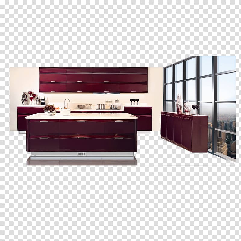 Kitchen cabinet Cupboard Furniture Cabinetry, Fashion kitchen cabinets transparent background PNG clipart