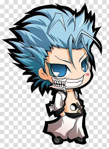 Grimmjow illustration, Chibi Side transparent background PNG clipart