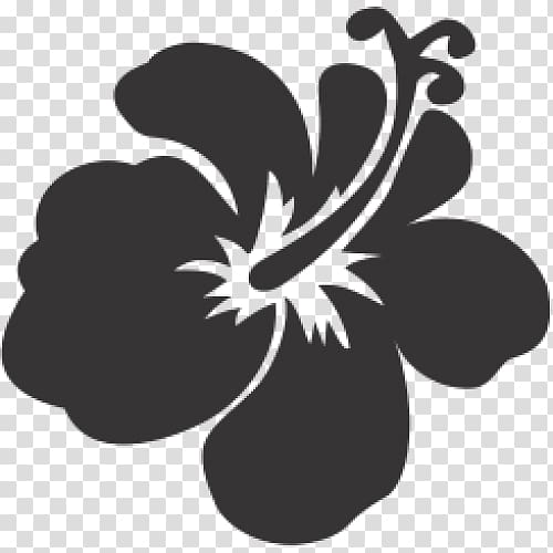 Hawaii Flower Monochrome Drawing, Hawaii flower transparent background PNG clipart